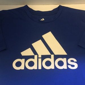 Royal blue boys adidas tee.